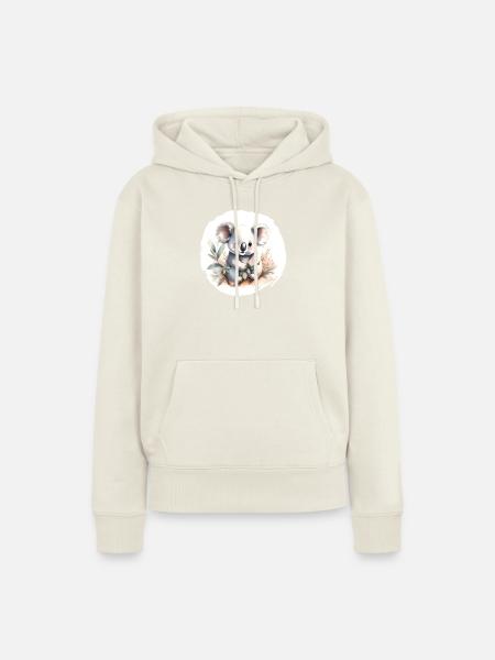 Koala Aquarell - Frauen Premium Bio Hoodie - Naturweiß