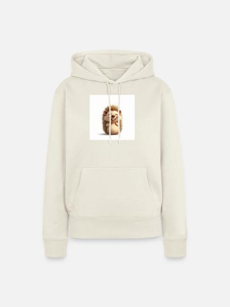 Kuscheliger Igel zu süß - Frauen Premium Bio Hoodie - Naturweiß