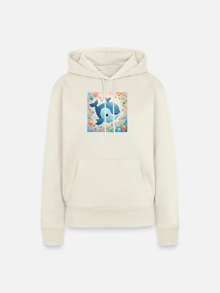 Babyposter, Kinderzimmer, Säugling - Frauen Premium Bio Hoodie - Naturweiß