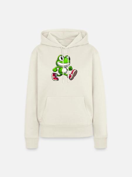 Frosch - Frauen Premium Bio Hoodie - Naturweiß