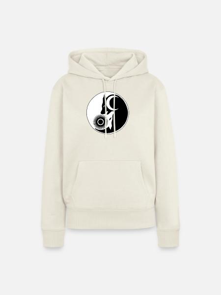 Wölfe Yin Yang - Frauen Premium Bio Hoodie - Naturweiß