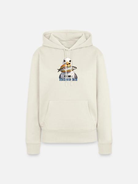 Ich mag Fischbrötchen - Frauen Premium Bio Hoodie - Naturweiß