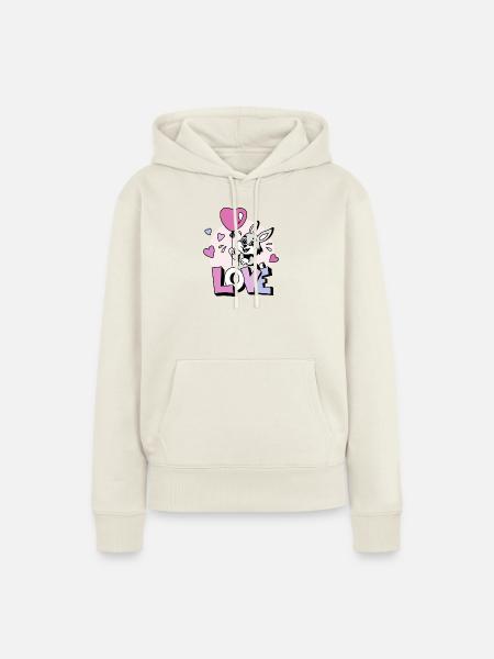 Love-Haeschen - Frauen Premium Bio Hoodie - Naturweiß