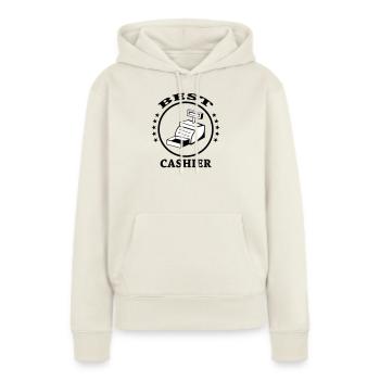 Beste Kassiererin - Frauen Premium Bio Hoodie - Naturweiß - Vorne - Selfina (174cm)
