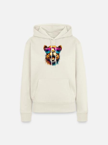 Kamel - Frauen Premium Bio Hoodie - Naturweiß