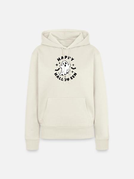 Fröhliches Halloween - Frauen Premium Bio Hoodie - Naturweiß