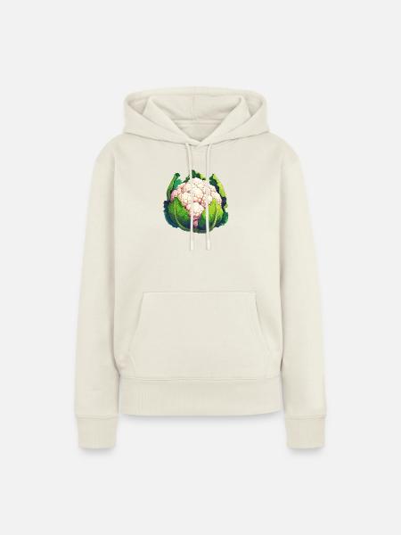 Blumenkohl - Frauen Premium Bio Hoodie - Naturweiß