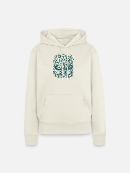 Beach Party Sea - Frauen Premium Bio Hoodie - Naturweiß