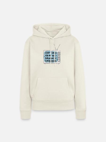 Stay Tuned - Frauen Premium Bio Hoodie - Naturweiß