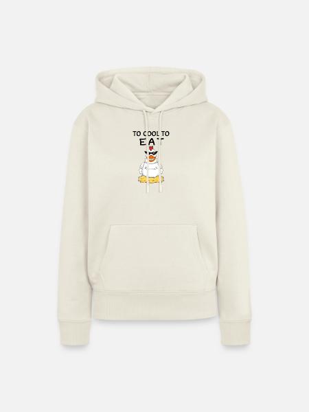 Vegan lustig - Frauen Premium Bio Hoodie - Naturweiß