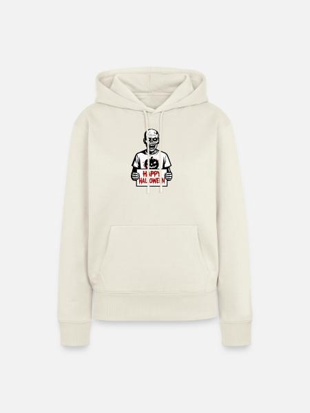 Happy Halloween Party - Frauen Premium Bio Hoodie - Naturweiß