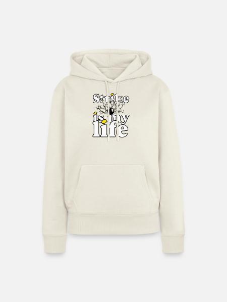 Bowling - Strike Life – Lebensstil - Frauen Premium Bio Hoodie - Naturweiß