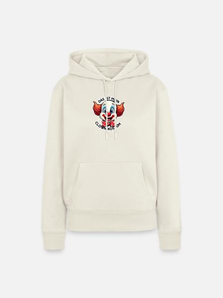 Karneval Clown Kostüm Fasching Fastnacht - Frauen Premium Bio Hoodie - Naturweiß