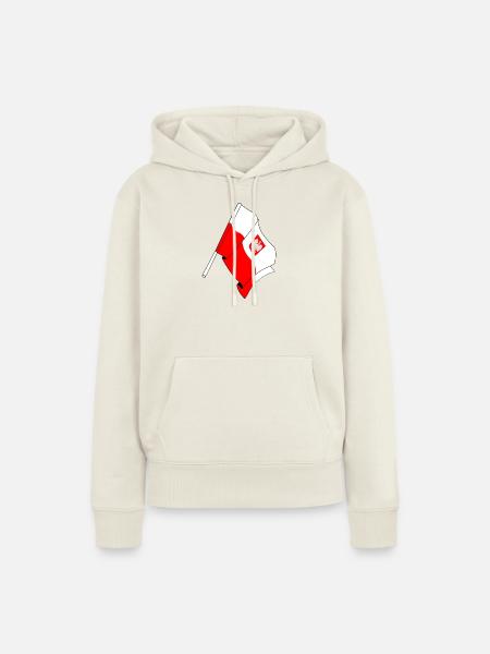 Flagge: Polen - Frauen Premium Bio Hoodie - Naturweiß