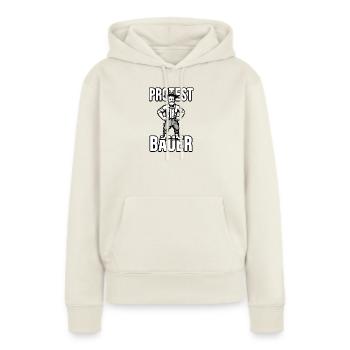 Protest Bauer - Frauen Premium Bio Hoodie - Naturweiß - Vorne - Selfina (174cm)