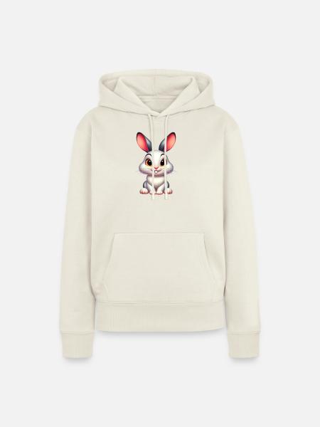 Kaninchen - Frauen Premium Bio Hoodie - Naturweiß