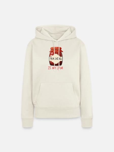 Lehren ist mein Jam-Lehrer - Frauen Premium Bio Hoodie - Naturweiß