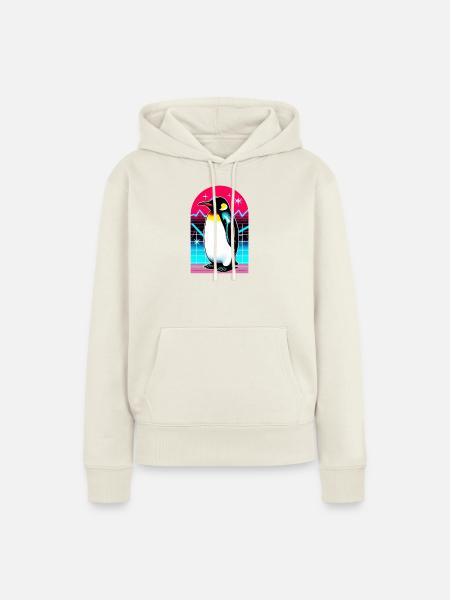 Pinguin - Frauen Premium Bio Hoodie - Naturweiß