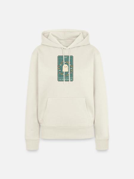 Der Tarot-Geist des Überdenkers - Frauen Premium Bio Hoodie - Naturweiß