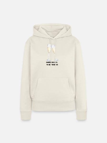 Prosecco Gläser - Frauen Premium Bio Hoodie - Naturweiß