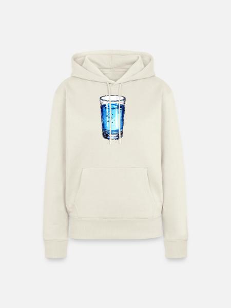 Mineralwasser - Frauen Premium Bio Hoodie - Naturweiß