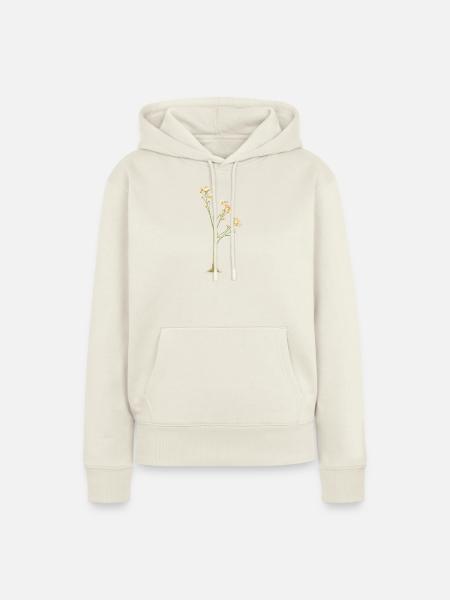 Zarte Blüten - Frauen Premium Bio Hoodie - Naturweiß