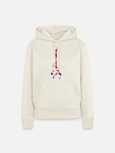 BC Rich Union Jack - Frauen Premium Bio Hoodie - Naturweiß