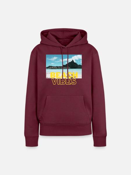 Beach 9 - Frauen Premium Bio Hoodie - Burgunderrot