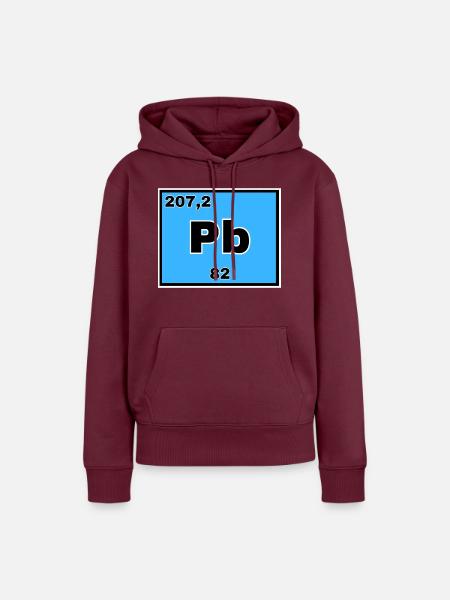 Plumbum - Frauen Premium Bio Hoodie - Burgunderrot