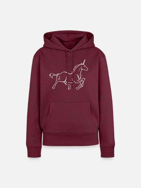 unicorn 1 - Frauen Premium Bio Hoodie - Burgunderrot