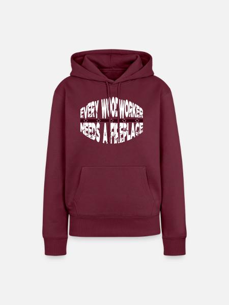 carpenter joke birthday present - Frauen Premium Bio Hoodie - Burgunderrot