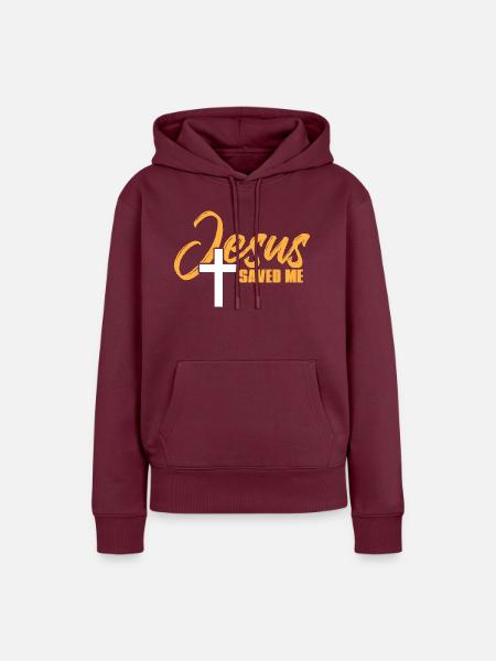 jesus quotes - Frauen Premium Bio Hoodie - Burgunderrot