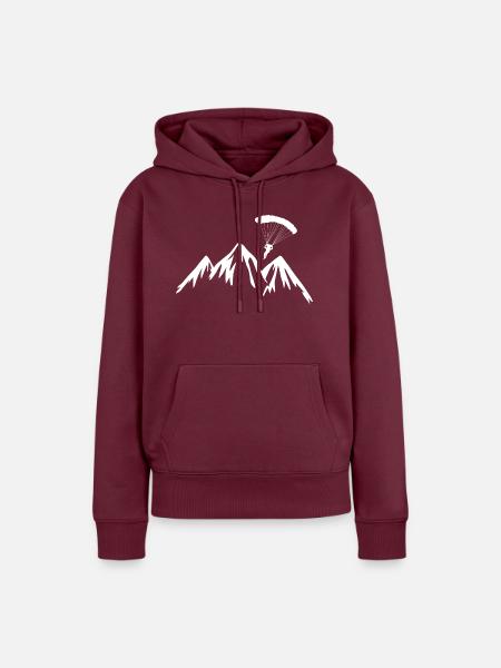 Paragliding Extremsport Paraglider - Frauen Premium Bio Hoodie - Burgunderrot