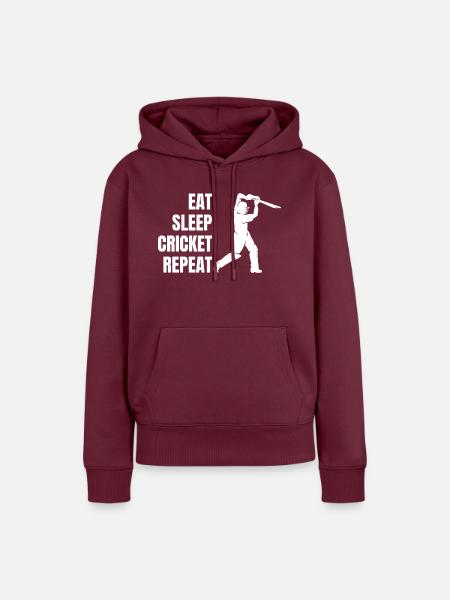Kricketteam Cricket Kricket Kricketmannschaft - Frauen Premium Bio Hoodie - Burgunderrot