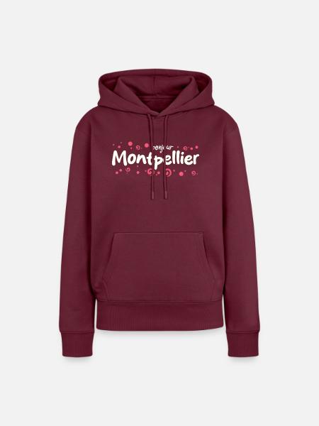 Frankreich Montpellier - Frauen Premium Bio Hoodie - Burgunderrot