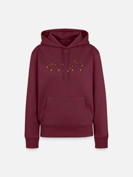 Stern Motiv Stern - Frauen Premium Bio Hoodie - Burgunderrot