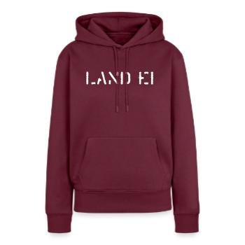 Landei - Frauen Premium Bio Hoodie - Burgunderrot - Vorne - Julia (174cm)