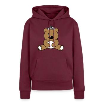 maedchen prinzessin koenigin krone huebsch weiblic - Frauen Premium Bio Hoodie - Burgunderrot - Vorne - Julia (174cm)