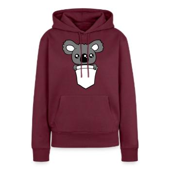 koala baer suess niedlich klein baby kind junges b - Frauen Premium Bio Hoodie - Burgunderrot - Vorne - Julia (174cm)