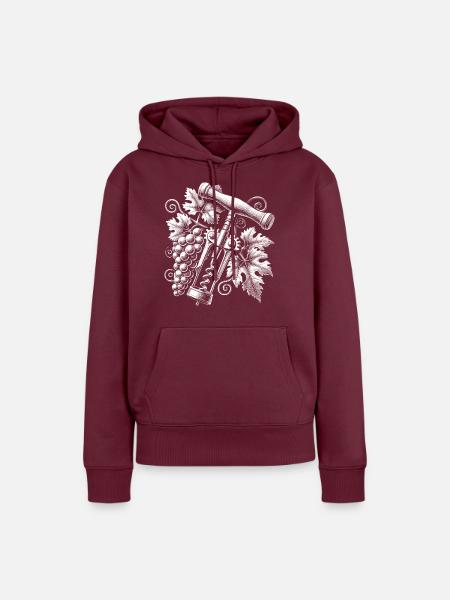 Weintraube - Frauen Premium Bio Hoodie - Burgunderrot