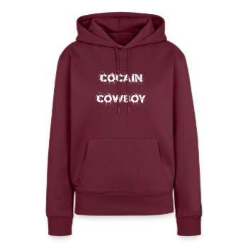 COCAIN COWBOY - Felpa con cappuccio ecologica premium da donna - borgogna - Fronte - Julia (174cm)