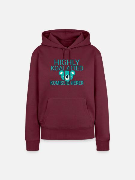 Komissionierer Koalafied - Frauen Premium Bio Hoodie - Burgunderrot