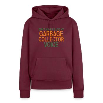 Voix du ramasse-miettes - Sweat à capuche Premium bio Femme - bourgogne - Devant - Julia (174cm)