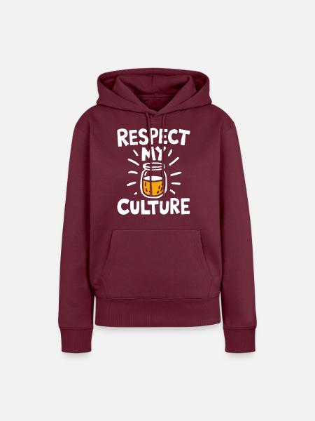 Kombucha-Liebhaber Design - Frauen Premium Bio Hoodie - Burgunderrot