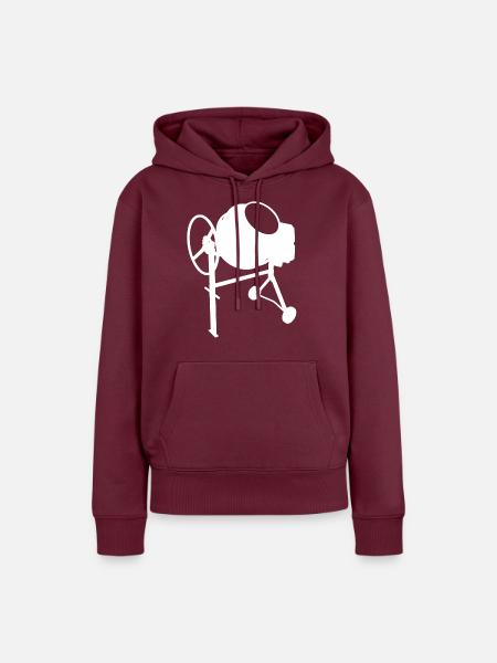 Betonmischer - Frauen Premium Bio Hoodie - Burgunderrot