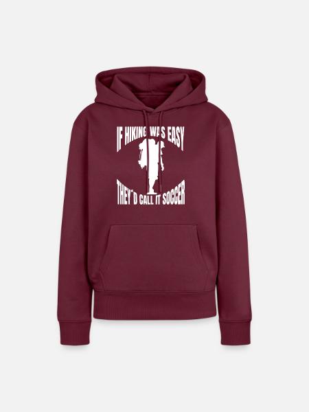 Wandern Bergwanderer Bergwandern Wanderung - Frauen Premium Bio Hoodie - Burgunderrot