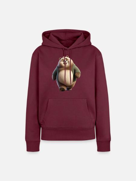 Bär 1 - Frauen Premium Bio Hoodie - Burgunderrot
