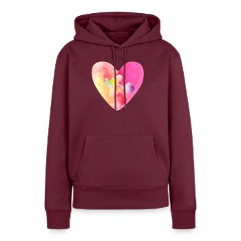 Alles gute zum Muttertag - Frauen Premium Bio Hoodie - Burgunderrot - Vorne - Julia (174cm)