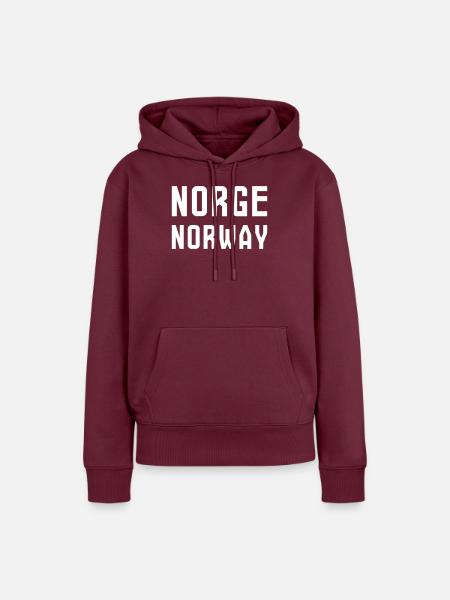 Norwegen - Norwegen - Frauen Premium Bio Hoodie - Burgunderrot