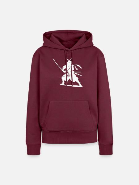Samurai - Frauen Premium Bio Hoodie - Burgunderrot